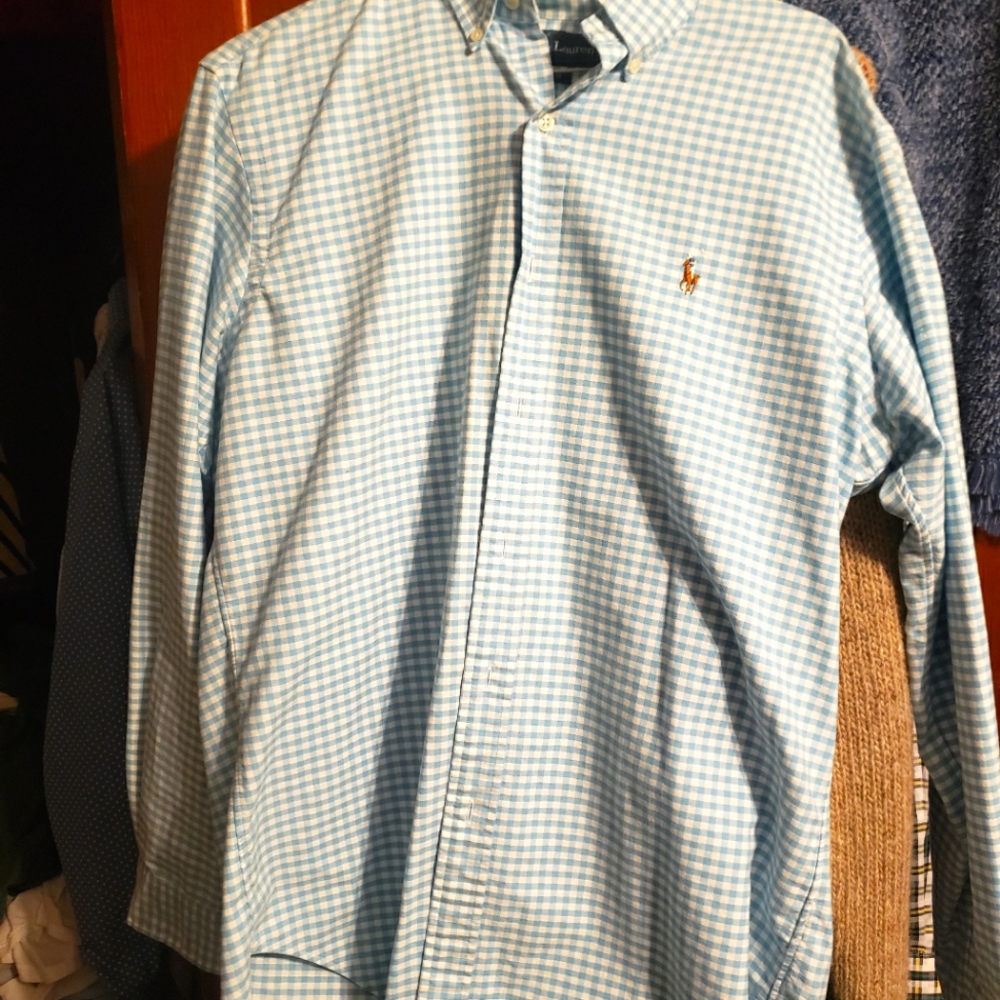 Mens Polo by Ralph Lauren patterned button down size M